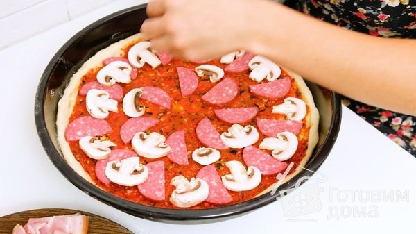Тесто для пиццы мягкое и пышное фото к рецепту 6
