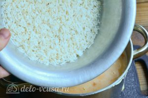 Рисовая каша с тыквой на молоке: Варить рис