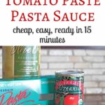 Easy Tomato Paste Pasta Sauce - just 4 ingredients and 15 minutes to make this delicious pasta for dinner