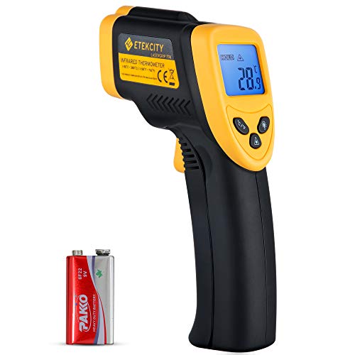 Etekcity Infrared Thermometer 774 (Not for Human) Temperature Gun Non-Contact Digital Laser Thermometer-58℉ to 716℉ (-50 to 380℃), Standard Size, Black