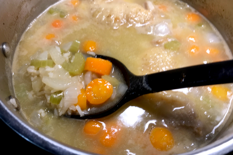 broth and vegetables 
