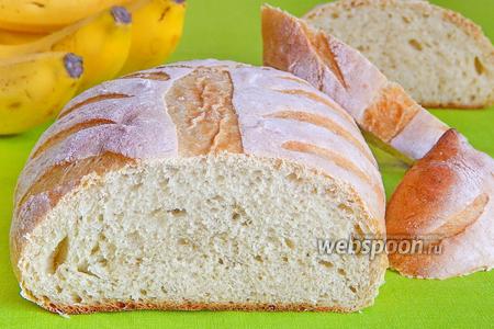 Фото рецепта Банановый белый хлеб