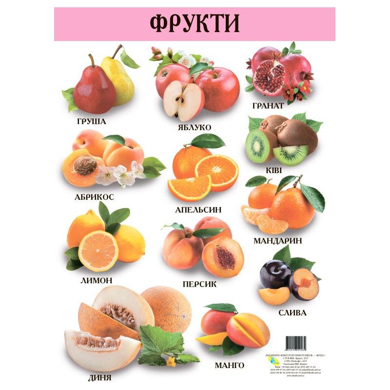Список фруктов. Название фруктов. Названия фруктов для детей. Фрукты плакат для детей.