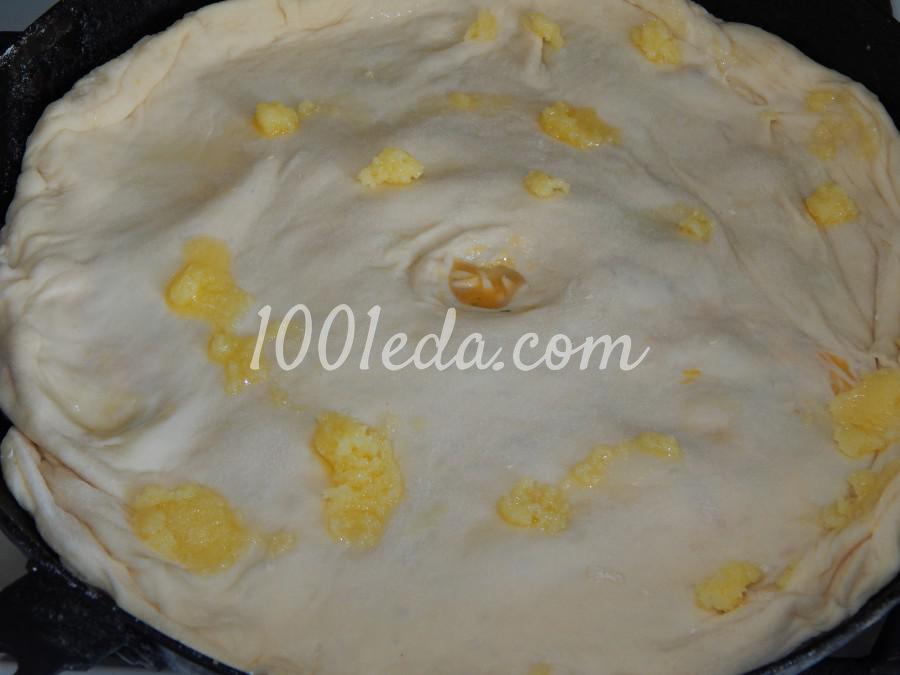 Осетинский пирог с тыквой, сыром и зеленью: пошаговый с фото - Шаг №5