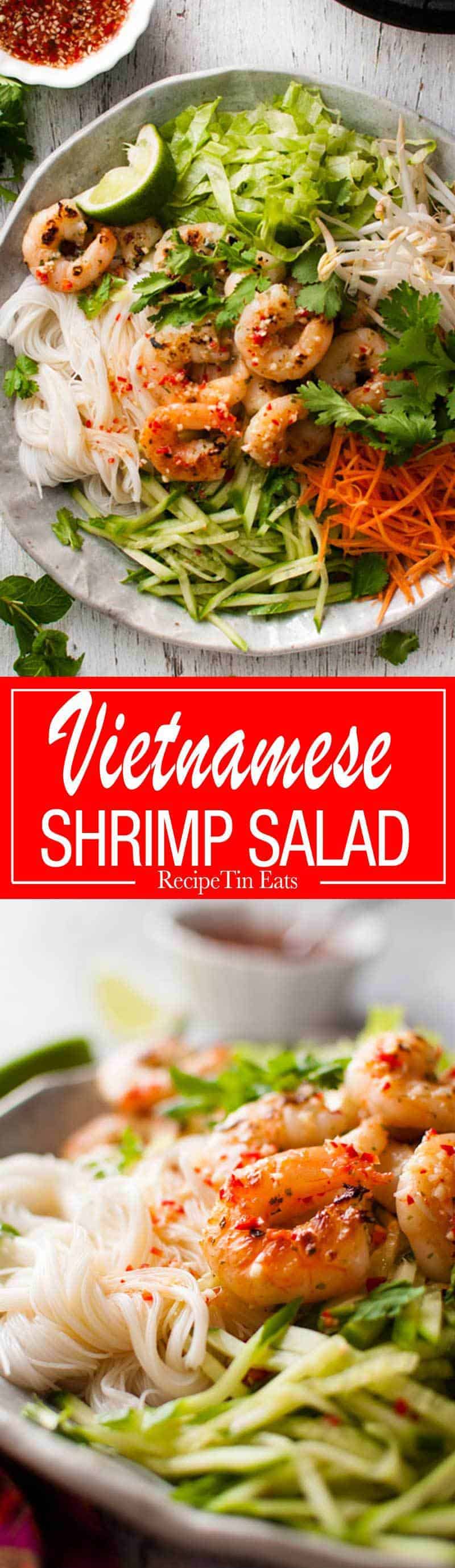Vietnamese Shrimp Noodle Salad - lovely bright, zesty flavours, incredibly healthy, fast to make and an awesome dressing. recipetineats.com