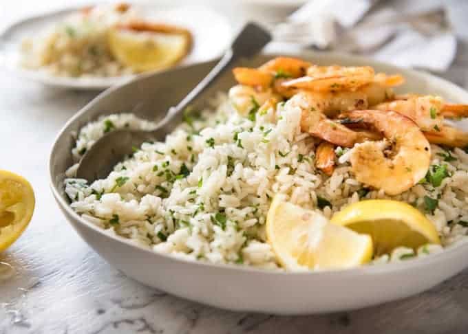 This Lemon Rice Pilaf is so delicious, it can be eaten plain! Lovely bright fresh lemon flavours with herbs. recipetineats.com
